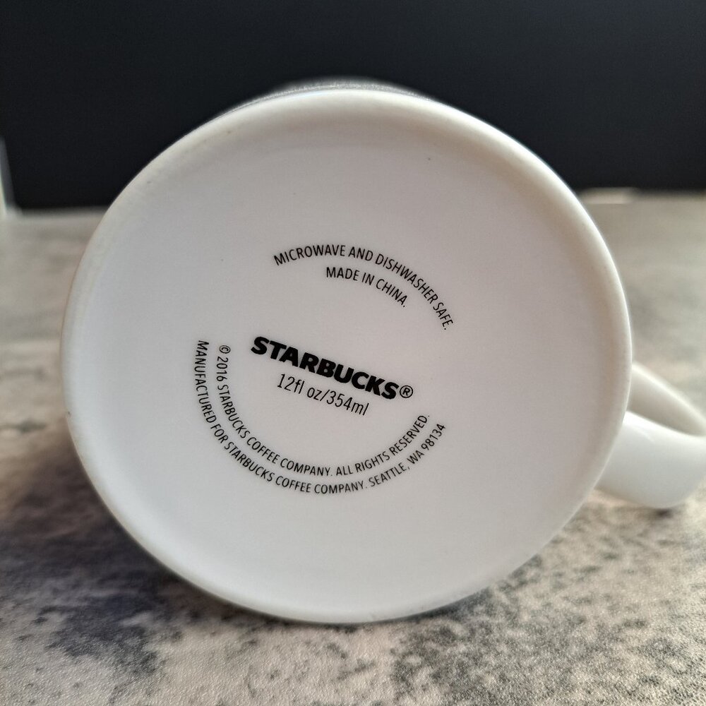 Starbucks Coffee Tea Mug Cup 12 fl oz Christmas Holiday Ornaments 2016 - Picture 5 of 10